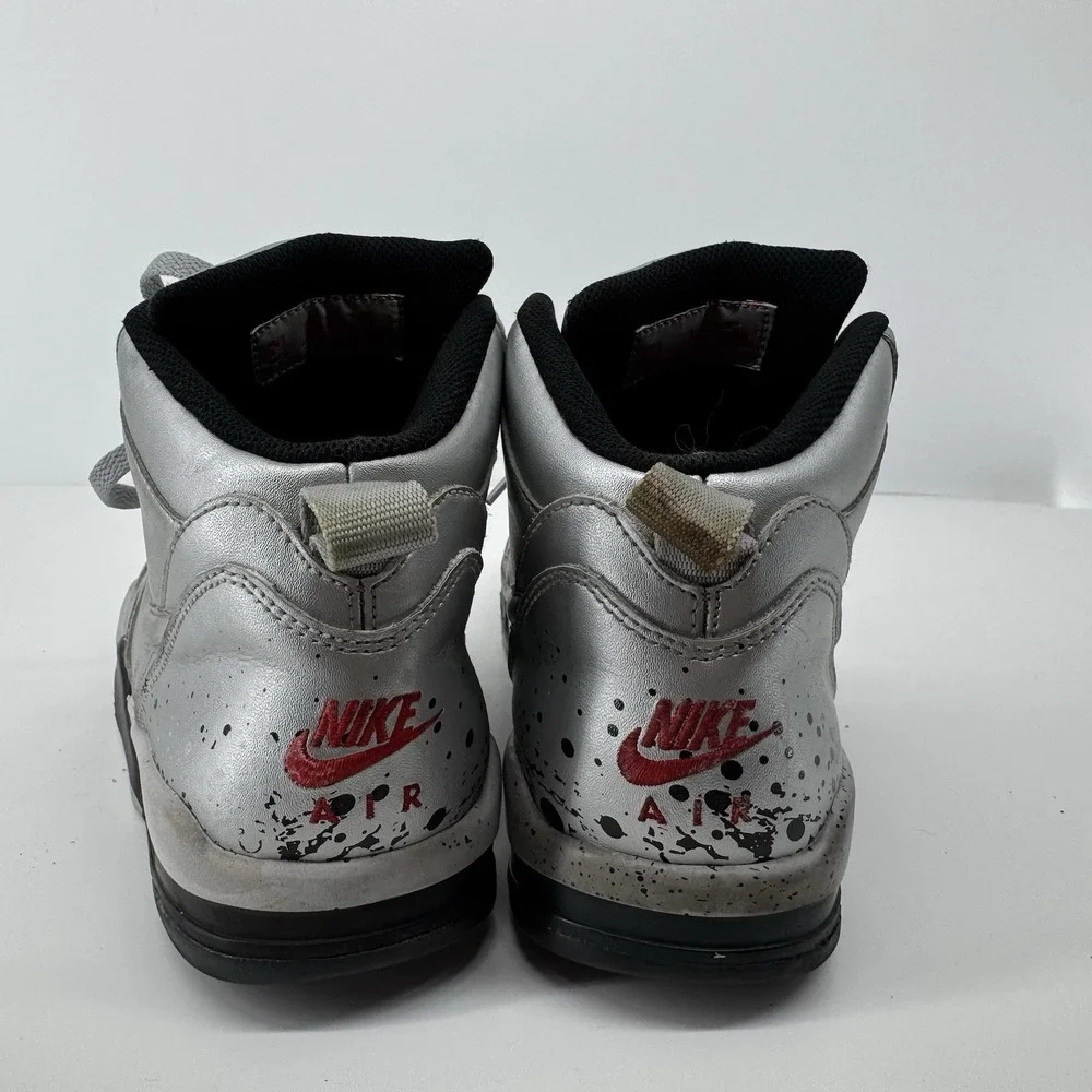 Nike Air Flight 2013 Silver Red High Top Sneakers Women's 10 Basketball Shoes